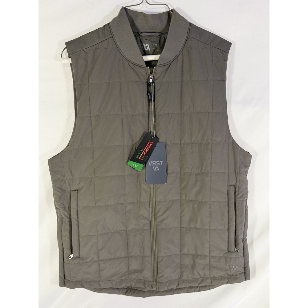 VRST Men's Small Lightweight Insulated Vest Warm Pewter Preppy Golfcore